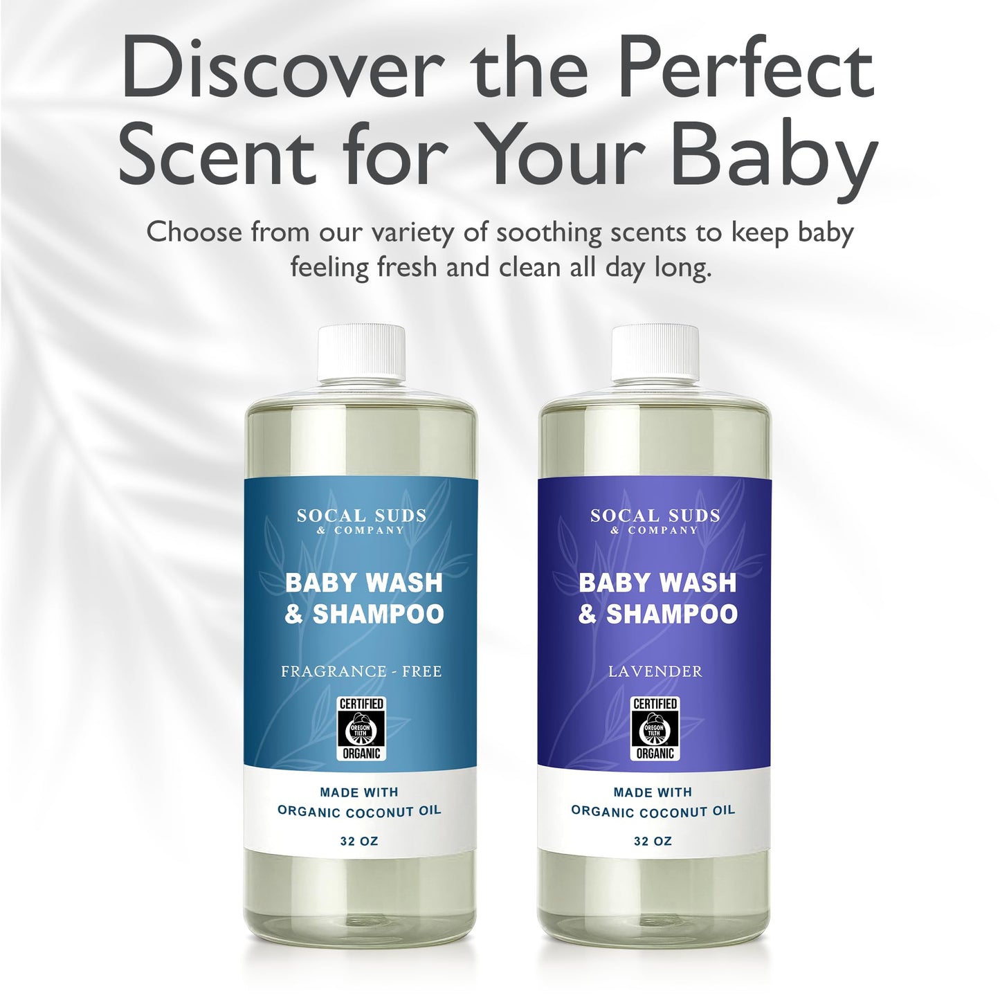 SoCal Suds & Company 2-in-1 Organic Foaming Baby Shampoo & Body Wash - Castile Soap - Gentle Body Soap and Shampoo for Sensitive Skin - Newborn & Kids Bath - Refill - Fragrance Free, 32oz (Pack of 1)