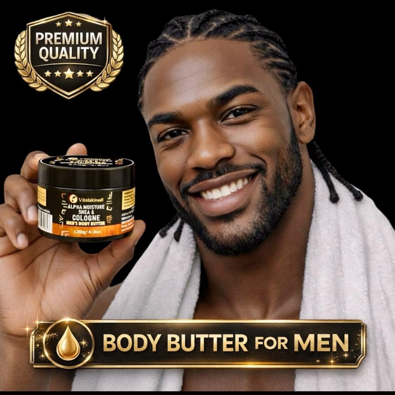 Body butter for men, Cologne scented body butter with shea and cocoa butter