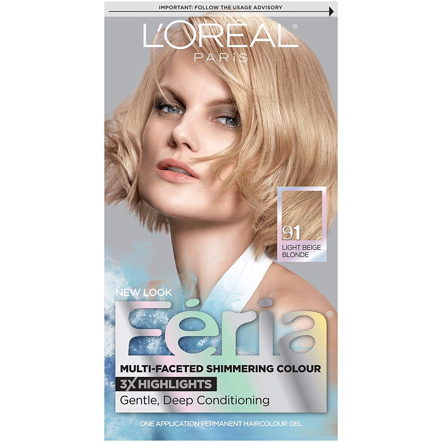 Feria Multi-Faceted Shimmering Permanent Hair Color Kit - C100 Star Lights Extreme