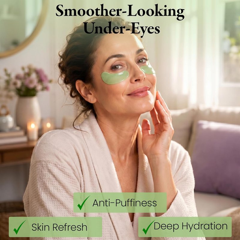 Anti-Puffiness Hydrogel Undereye Masks - Collagen & Cucumber for Dark Circles | 6 Pairs