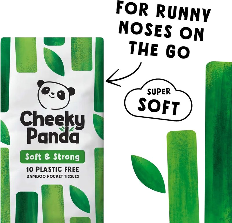 Bamboo Facial Tissue - Eco-Friendly Travel Packs | 14 Plastic-Free Tissue Packs with 140 Soft Pocket Tissues