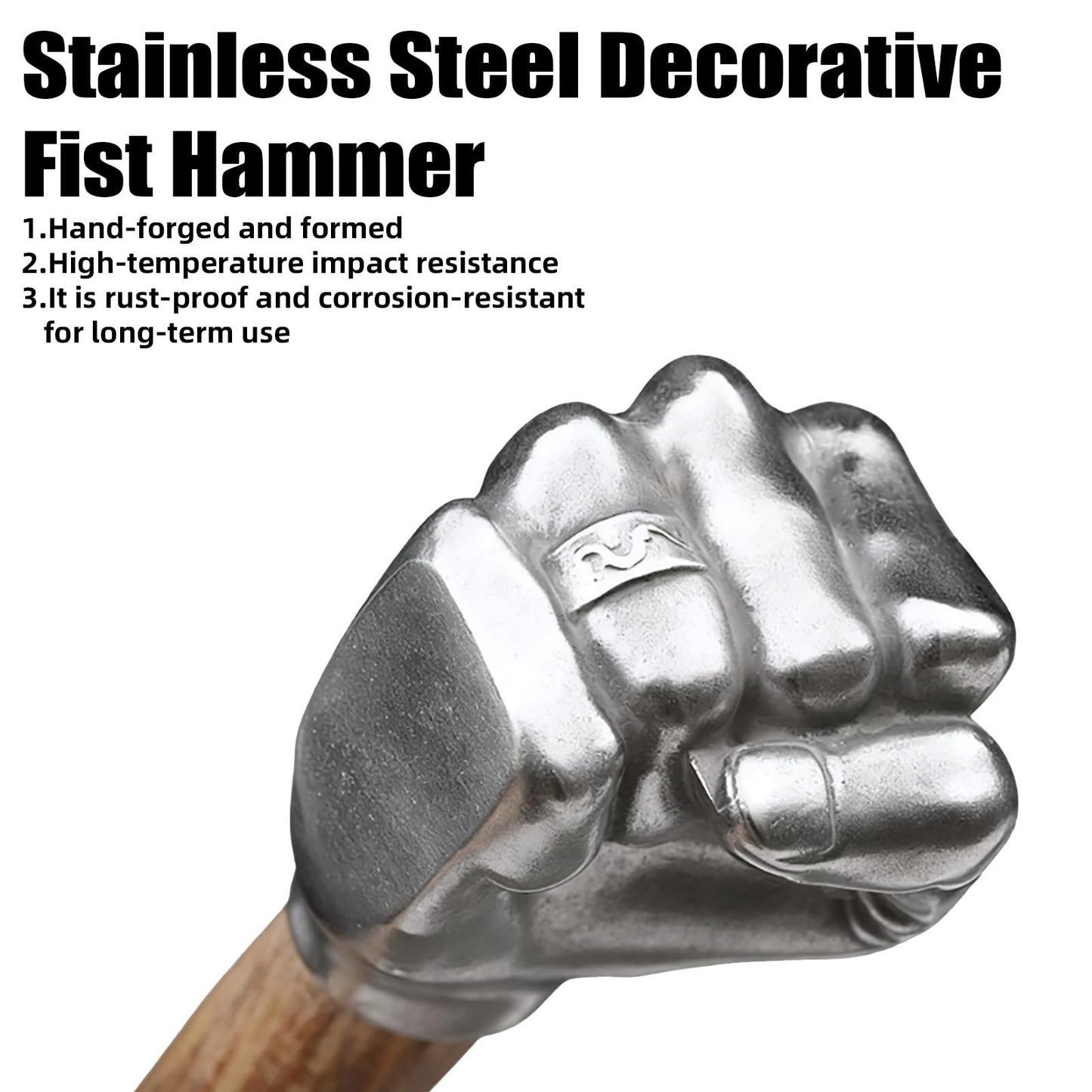 Fist Hammer Tool, Fist Hammer Tool, 2 Lbs Iron Fist-Shaped Hammer, Multi-Purpose Tool for Home/Office Decor, DIY Crafting, Gifts for Men, Outdoor Camping (1)