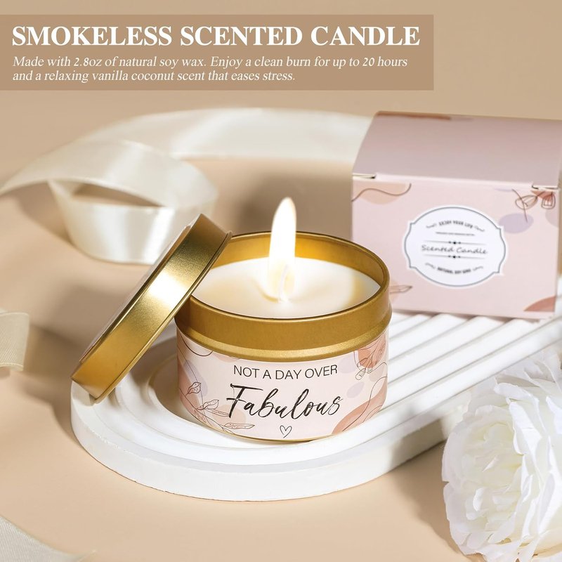 Unique Birthday Gifts for Women - 13PCS Spa Self-Care Basket for Mom, Sister, Wife | Relaxing Vanilla Set