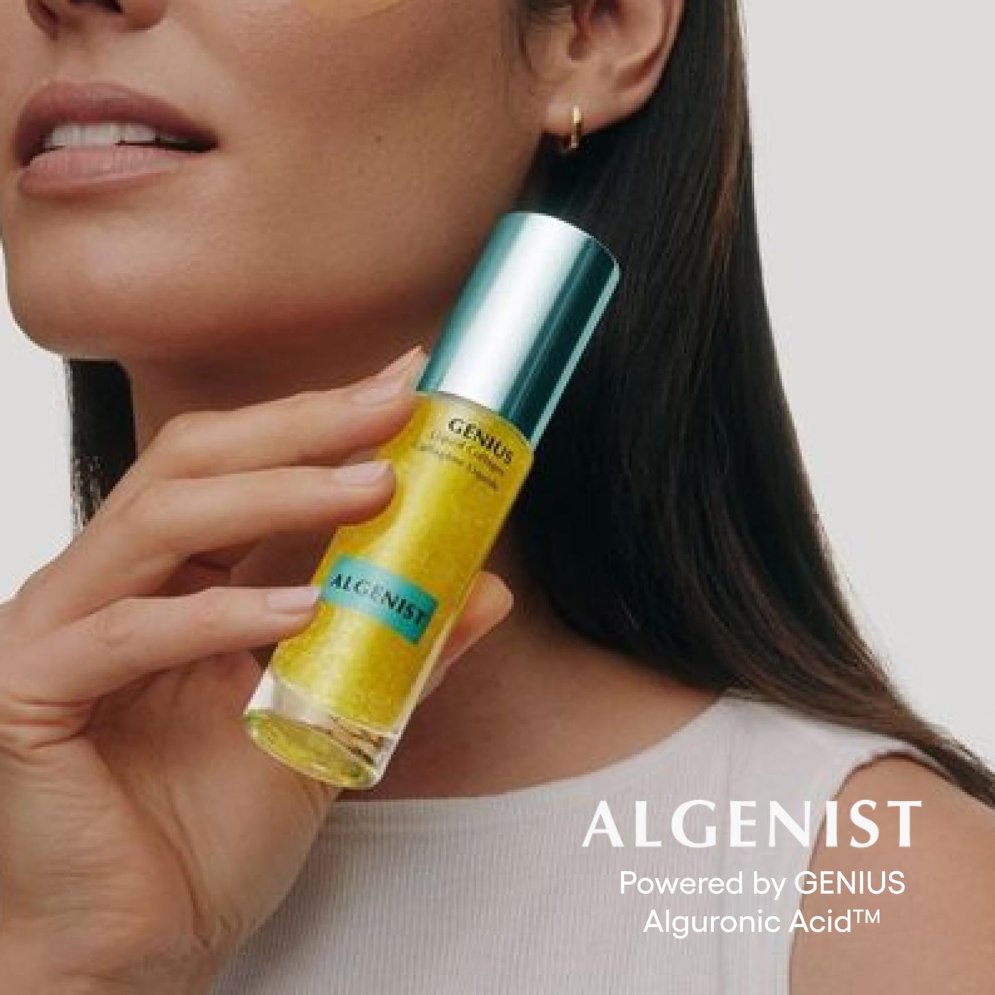 Algenist GENIUS Mini Liquid Collagen Serum - Firming & Hydrating Vegan Face Serum with Alguronic Acid + Vitamin E - Helps Visibly Minimize Fine Lines + Wrinkles & Improve Elasticity (0.21 oz)