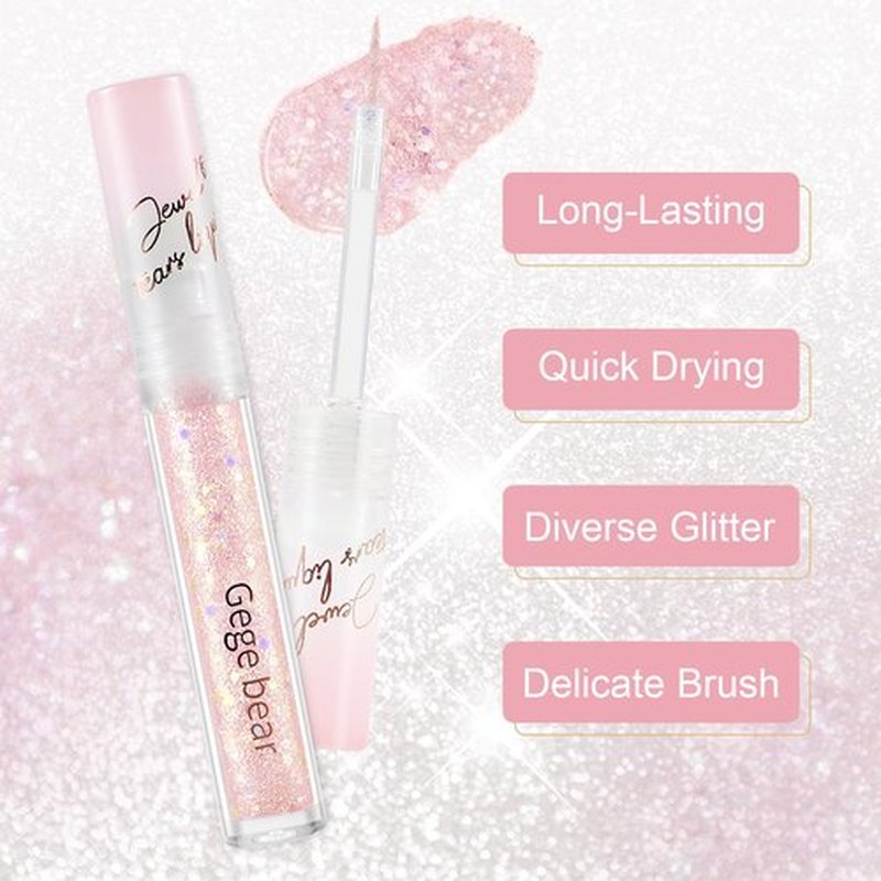 Jutqut Jewel Liquid Glitter Eyeshadow, Twinkle Shimmer Eye Shadow Eyeliner, Long-Lasting, Multi-Dimensional Sparkle Finish, Quick Drying Shimmer Tears Loose Glitter Glue Korean Eye Makeup, 07#