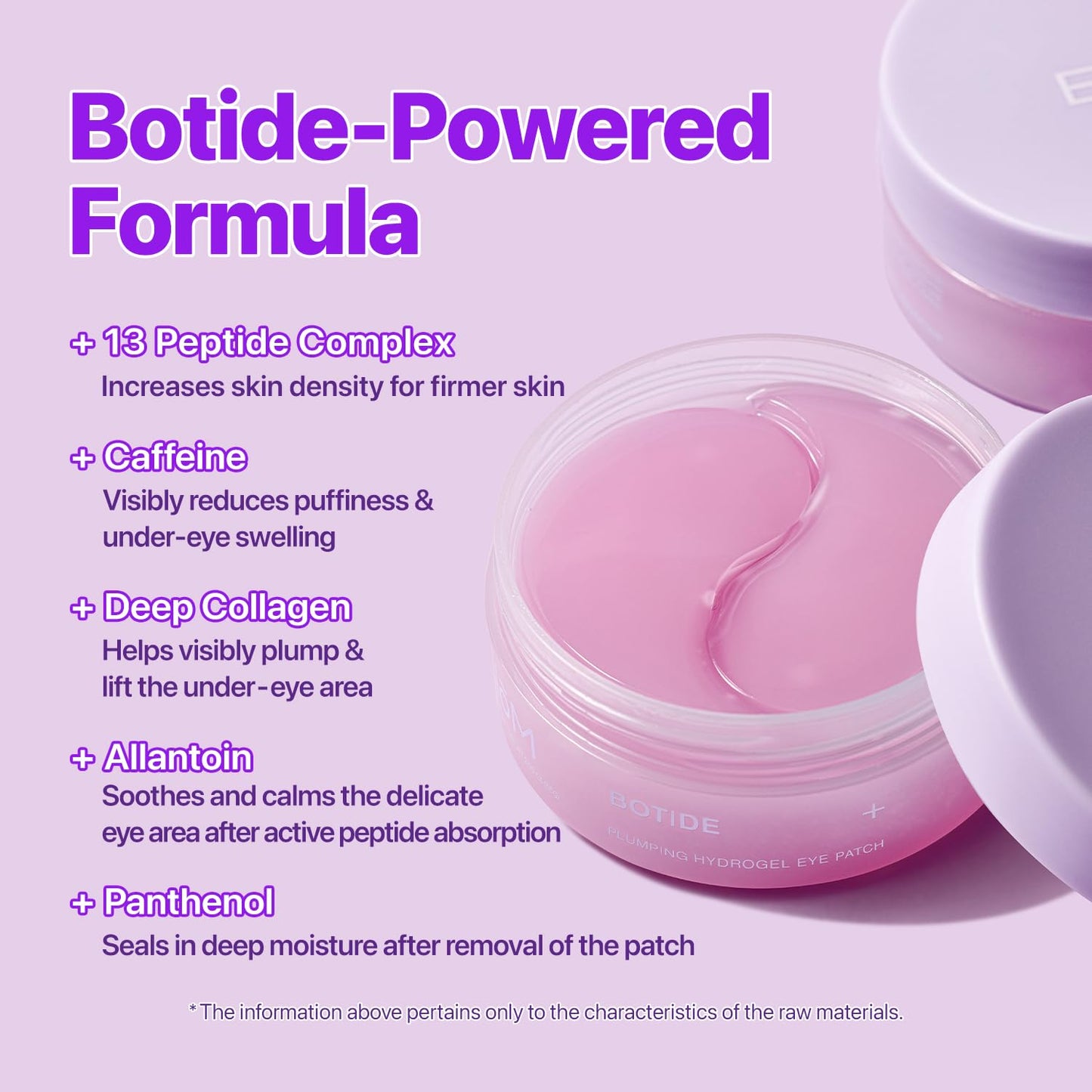 EIOM Botide Under Eye Patches for Dark Circles & Puffiness – 13 Peptides, Caffeine & Niacinamide | Hydrogel Eye Patches for Fine Lines & Crow's Feet | Korean Skincare (60 Count)