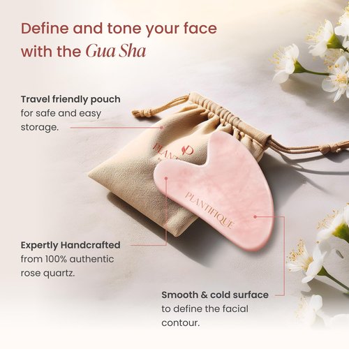 PLANTIFIQUE Massage Ritual Set: Premium Certified Jade Gua Sha + Jojoba Oil & AHA Serum Skin Care Set, Birthday Gifts for Women, Teens, Mom, Brides