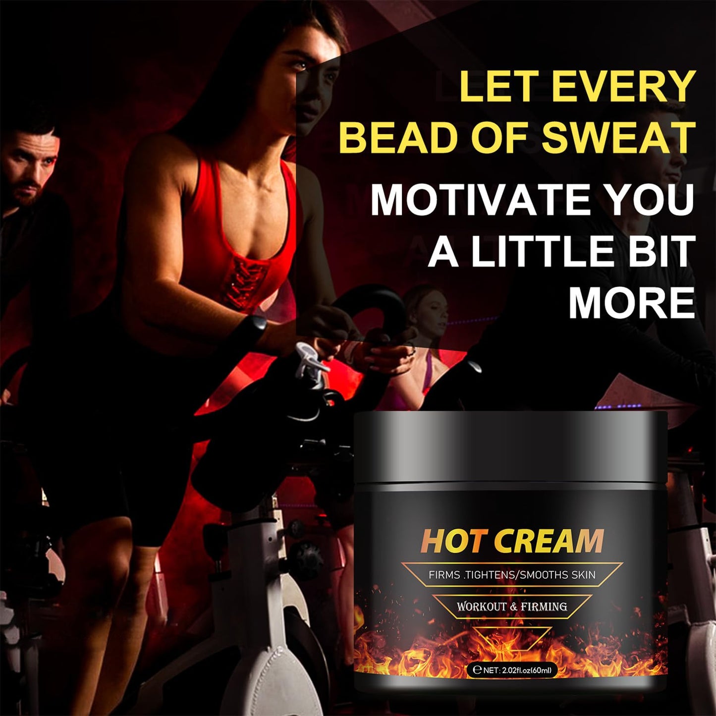 Hot Sweat Cream，Belly Fat Burning Cream，Exercise Fat Burning Enhancer，Burns Cellulite on Thighs，Legs，Abdomen and Buttocks for Men and Women，2.02 Fl Oz