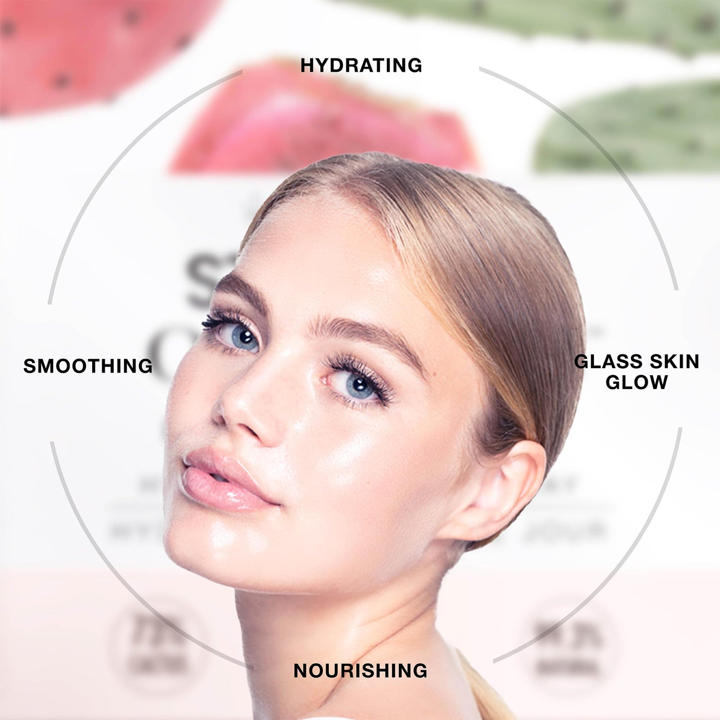 STARSKIN Orglamic Pink Cactus Pudding, Hydrating & Nourishing Cream for all Skin Types, 99.3% Natural with Prickly Pear Cactus Seed Oil & Hyaluronic Acid, Luxurious Glow Moisturizer, K-Beauty - 50ml