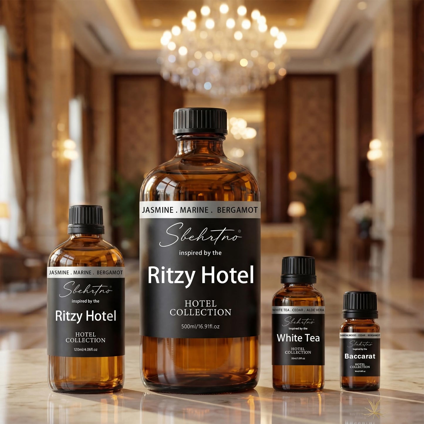 Sbehrtno Hotel Collection Diffuser Oil, Coastal Hotel-Inspired Home Fragrance with Lemon, Bergamot & Sea Breeze, for Waterless Diffusers & Scent Machines(4 Fl Oz (Pack of 1))