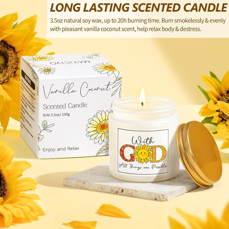 Christian Gifts for Women - Inspirational Sunflower Faith-Based Gift | Perfect for Easter, Birthdays & Special Occasions