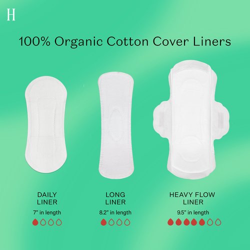 The Honey Pot Company - 80ct - Herbal Panty Liners for Women - Heavy Liners w/Wings - Infused w/Essential Oils for Cooling Effect & Organic Cotton Cover - Feminine Care
