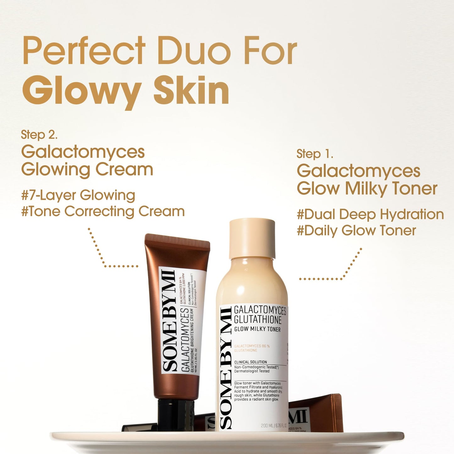 SOME BY MI Galactomyces Glutathione Glow Milky Toner - 6.76Oz, 200ml - Hydrating Korean Milky and Rice Toner with Glutathione & Vitamin C for Smooth, Radiant Skin - Korean Skin Care