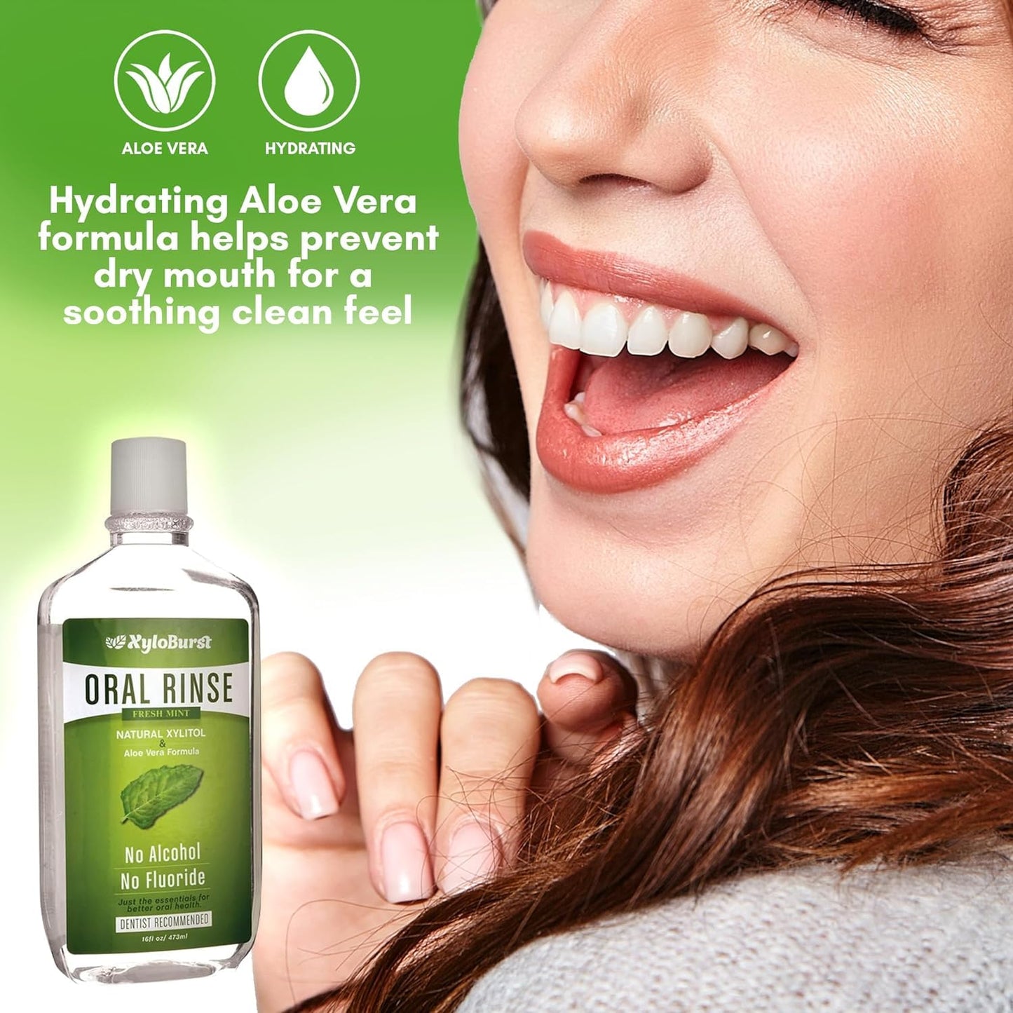 Xyloburst Oral Rinse Mouthwash - Natural Xylitol Mouthwash | Fluoride Free Mouth Wash | Alcohol Free Mouthwash | Fresh Mint Mouth Rinse | SLS Free | 3-Pack