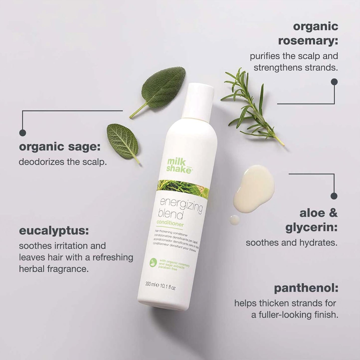 milk_shake Energizing Blend Hair Thickening Conditioner - Revitalizing Volume Conditioner for Fine and Fragile Hair