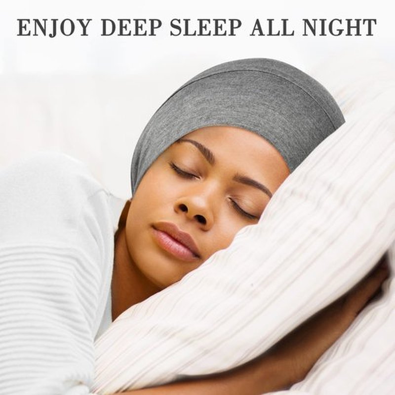 Fittia Satin Hair Bonnet for Sleeping, Silky No Frizzy for Curls Care, Adjustable Strap for Non-Slip, Dreadlocks Cap for Women&Men Light Grey
