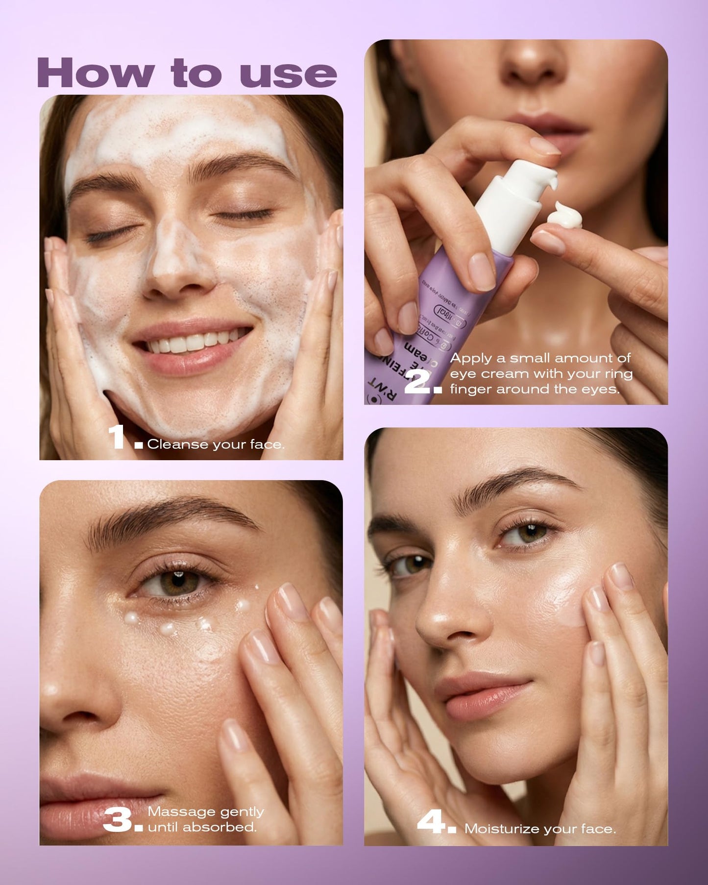 8% Caffeine Eye Cream & Retinol Under Eye Cream to Reduce Dark Circles, Puffiness, Wrinkles and Fine Lines, Anti Aging Under Eyes Serum, 1.01 FL.OZ