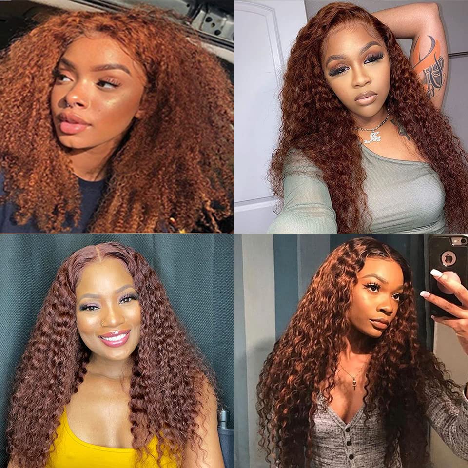 Light Brown Deep Wave Bundles Human Hair Color 30 Human Hair Bundles 28 Inch Brazilian Virgin Remy Hair 1 Bundle Color 30 Deep Wave Bundles Hair Extensions Brown Bundles