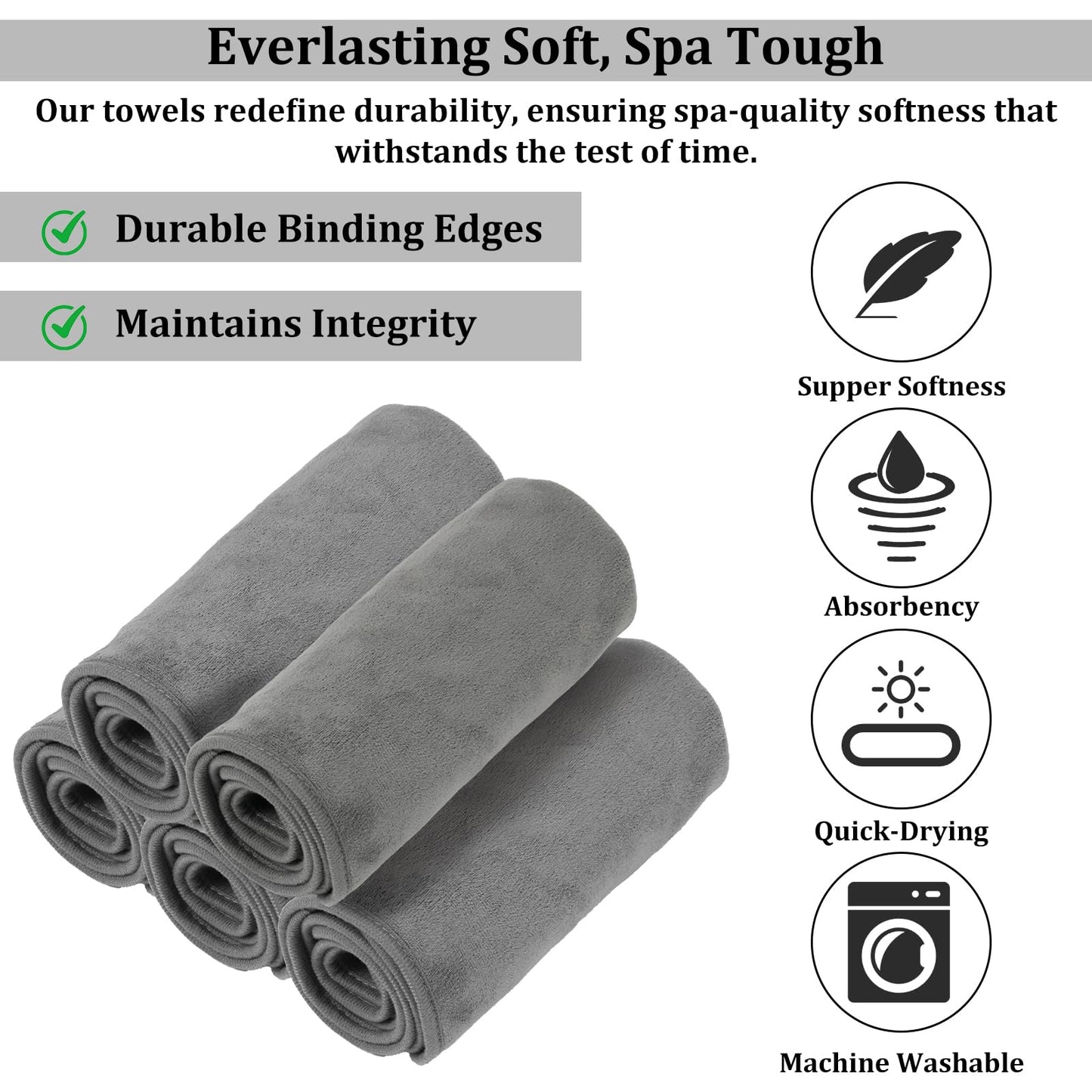 JOUTYFOR 5 Pack Microfiber Esthetician Towels for Facials Mask Removing Face Wrap Soft Facial Cloth with Split Design Spa Towels for Facial Steam Massage and Cleansing