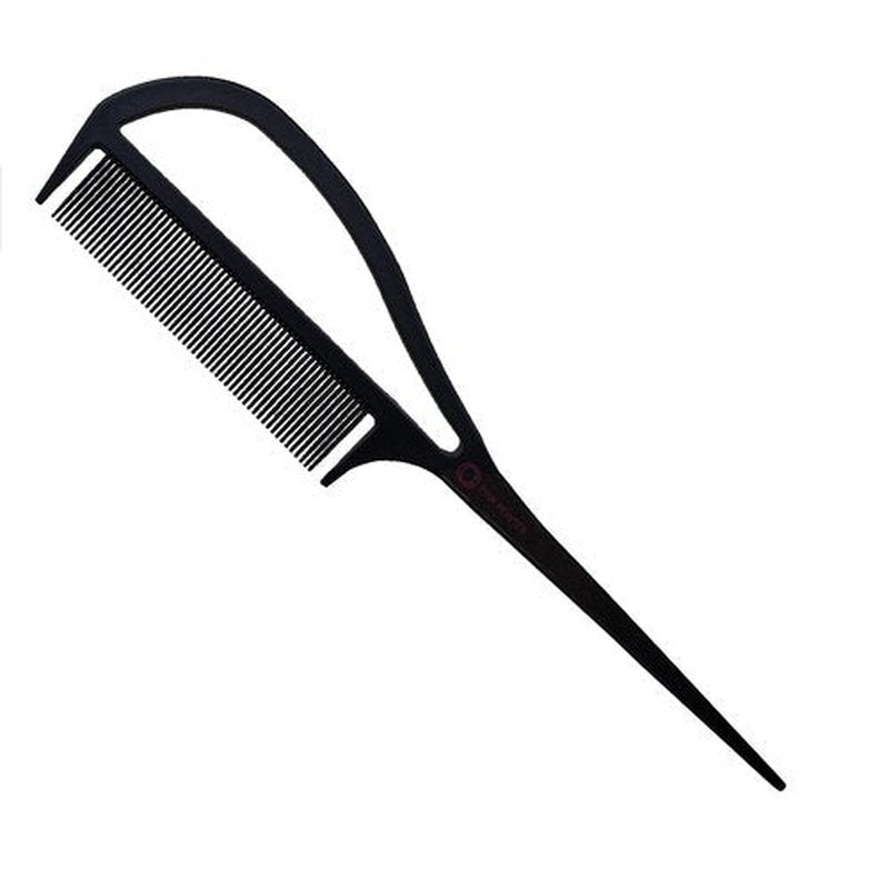 Pink Pewter Authentic "Never Let Go" Carbon Hair Professional Styling Comb, Heat and Chemical Resistant, No Static- Black (#1)