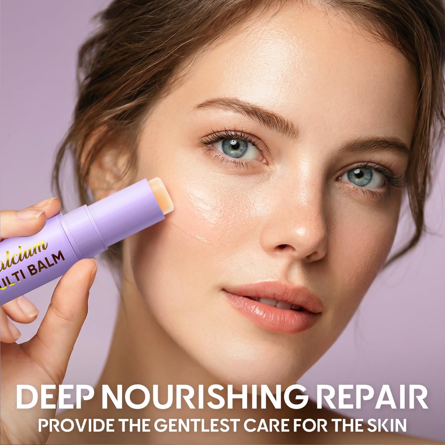 Calcium Multi Balm Stick - Collagen Moisturizing Cream Stick for Hydrating and Firming - Suitable for Eyes, Neck, and Face