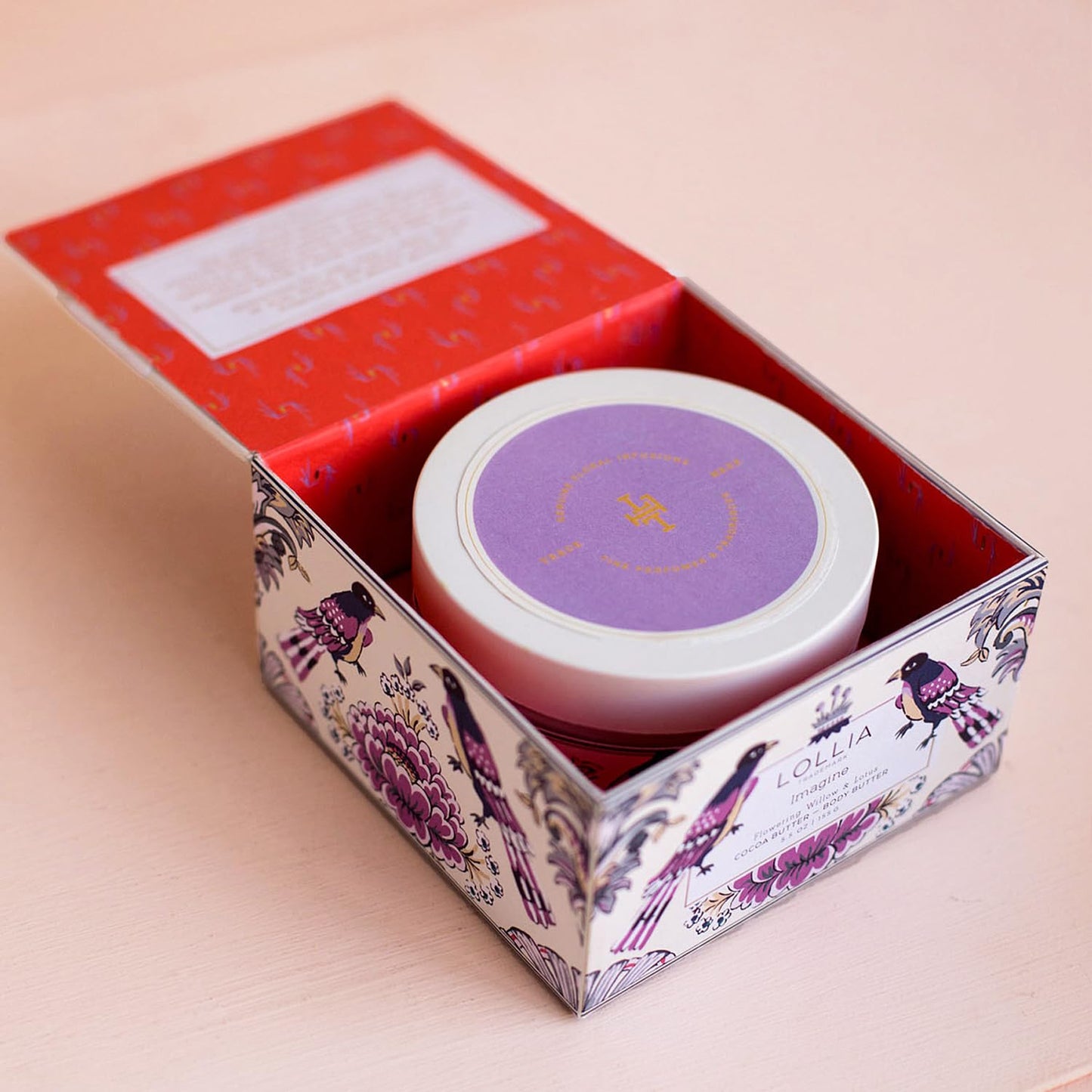 LOLLIA Imagine Body Butter, 5.5 oz. - Flowering Willow & Lotus Fragrance - Shea Butter & Cocoa Butter, Body Lotion for Women, Hydrating & Smooth Body Moisturizer