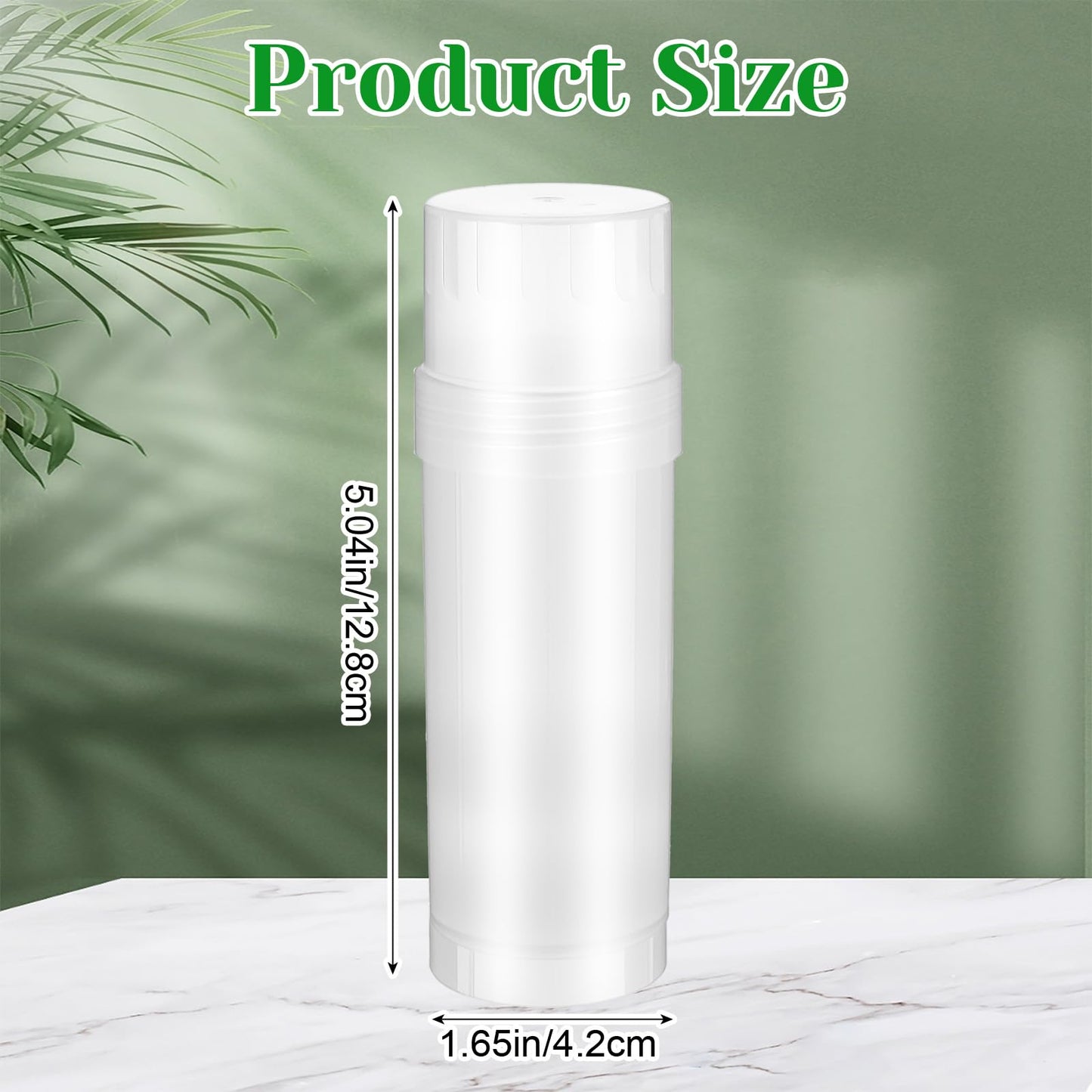 Ptwola 20PCS 60ml/2oz Plastic Empty Deodorant Containers Twist-up DIY Deodorant Holder Tubes Rotatable Top Filling Refillable Lip Balm Tubes For Lipsticks Gloss Lotion Chapsticks Crayon Solid Perfume