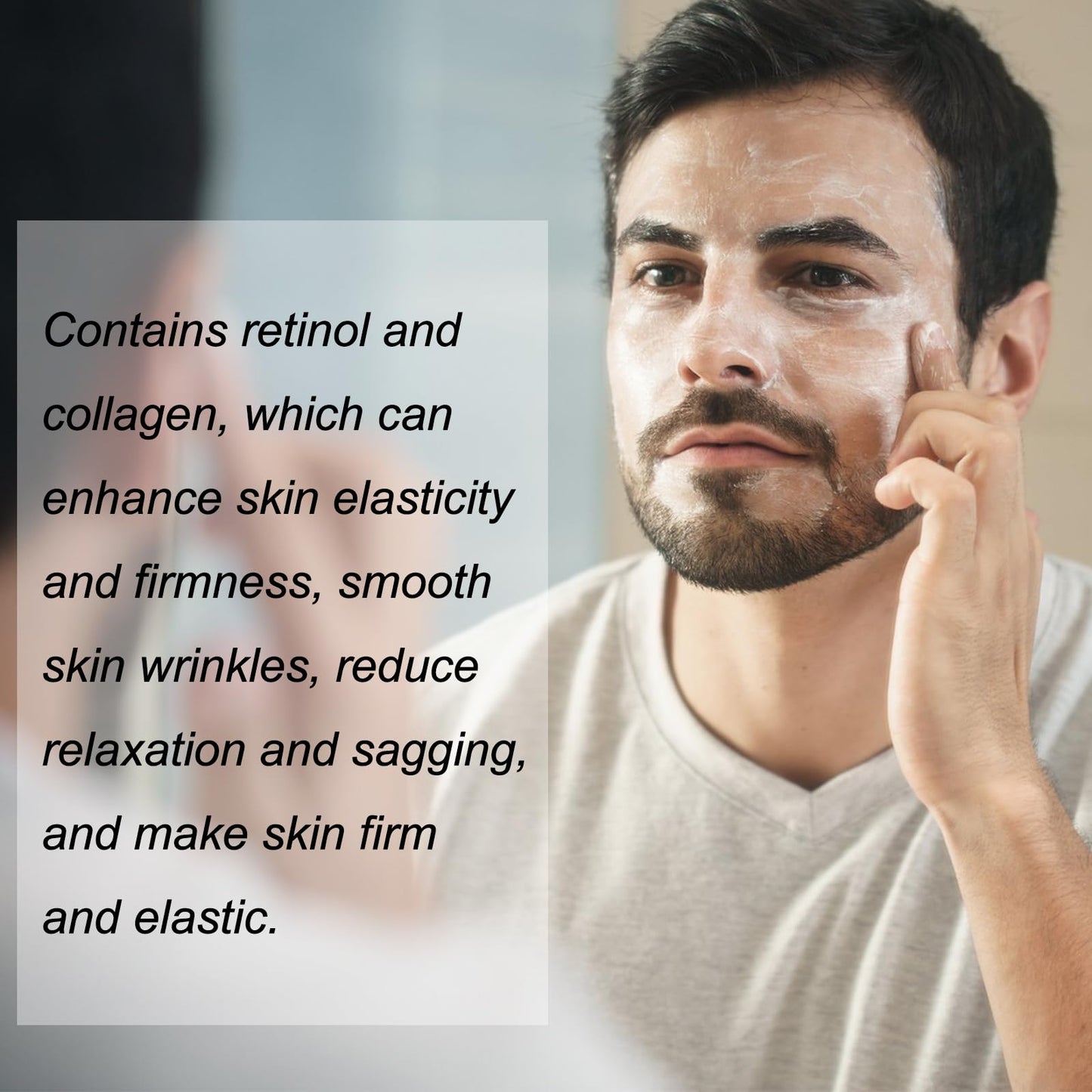 AMALIA Collagen Cream for Men, Anti-Aging Face Moisturizer with Retinol, Hyaluronic Acid and Vitamin E, 50g