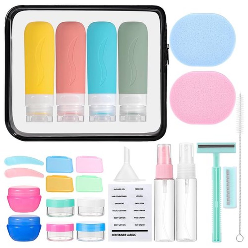 IMPORX 26 Pack Travel Size Toiletries Travel Bottles Tsa Approved Travel Essentials for Women Travel Size Containers Silicone Leak Proof Toiletry Bottle Travel Accessories