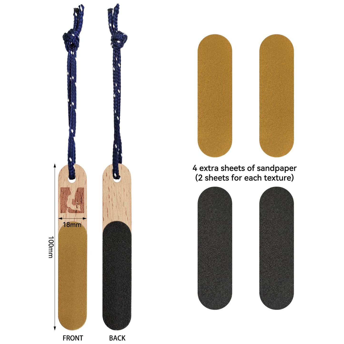 TWO STONES Double Sided Hand & Finger File for Rock Climbing - Great for Gym, Rock Climbers (CJ-CB2101)