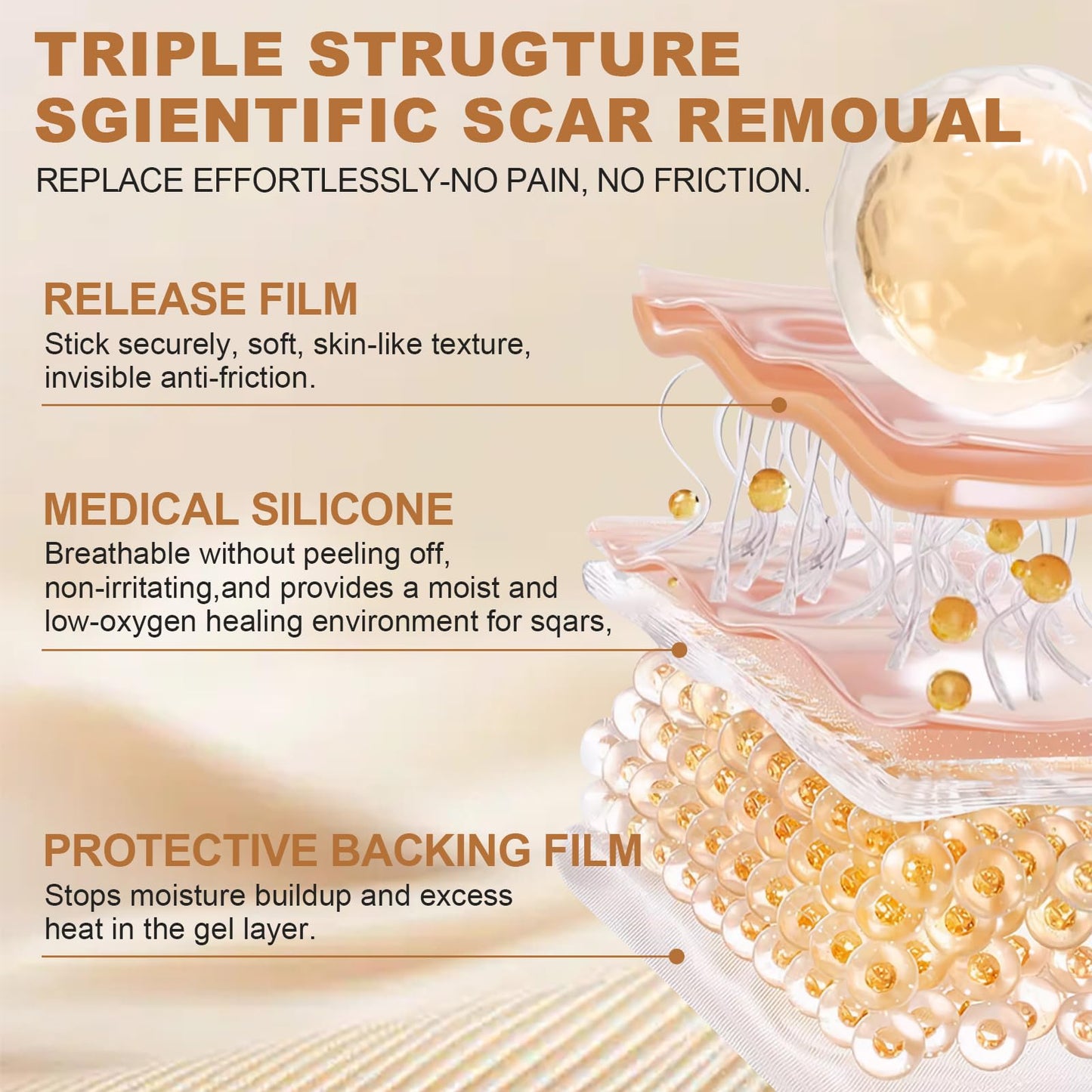 Silicone Scar Sheets for C-Section & Surgery - 3M Roll (1.6"x118") - Reusable & Hypoallergenic Scar Tape to Fade Scars from Acne, Burns, Keloid | Doctor Recommended