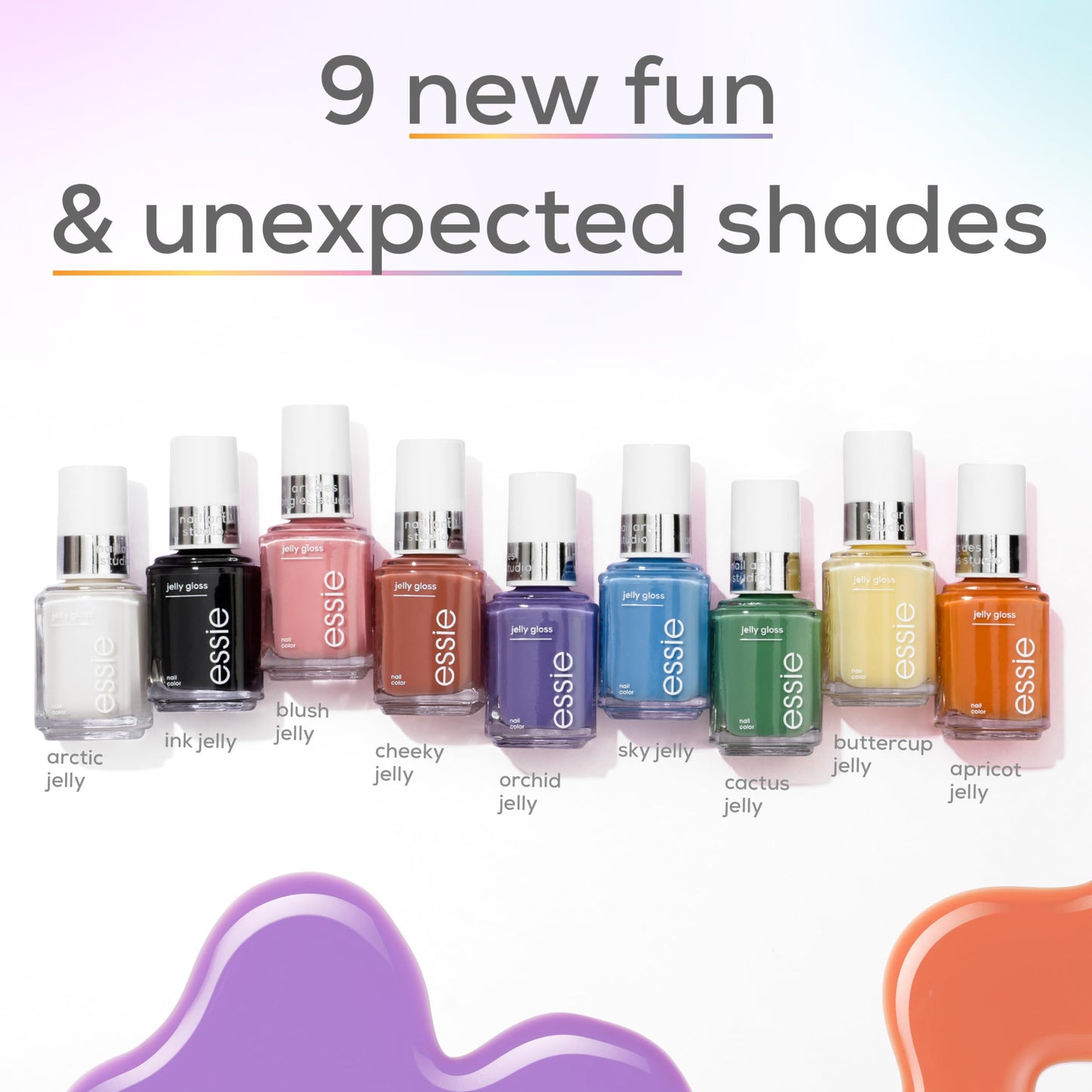 essie Nail Art Studio Jelly Gloss Nail Polish, Vegan, Sheer Neutral Nail Polish, Cheeky Jelly, 0.46 Fl Oz