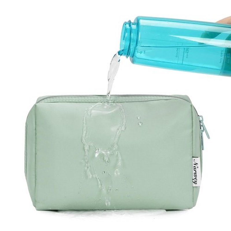 Large Makeup Bag Zipper Pouch Travel Cosmetic Organizer for Women (Large, Mint Green)