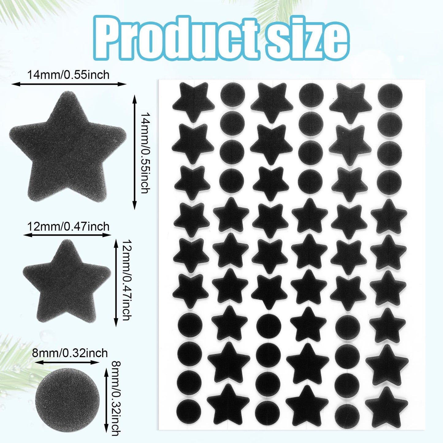 600pcs Black Pimple Patches, 240 Round Face Pimple Cover, 240 Small Star Acne Patch & 120 Big Star Acne Pad Pimple Spot Dots Stickers for Make up Party
