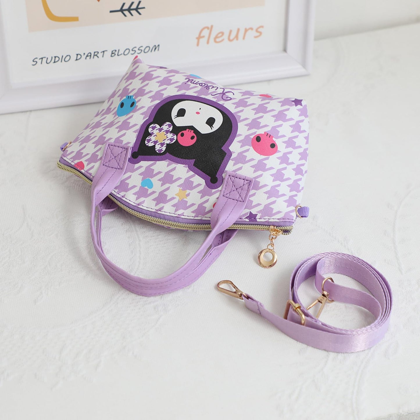 TradWloth Cute Mini Purse Crossbody, Soft PU Leather Messenger Shoulder Bag Cartoon Handbag, 2Pcs