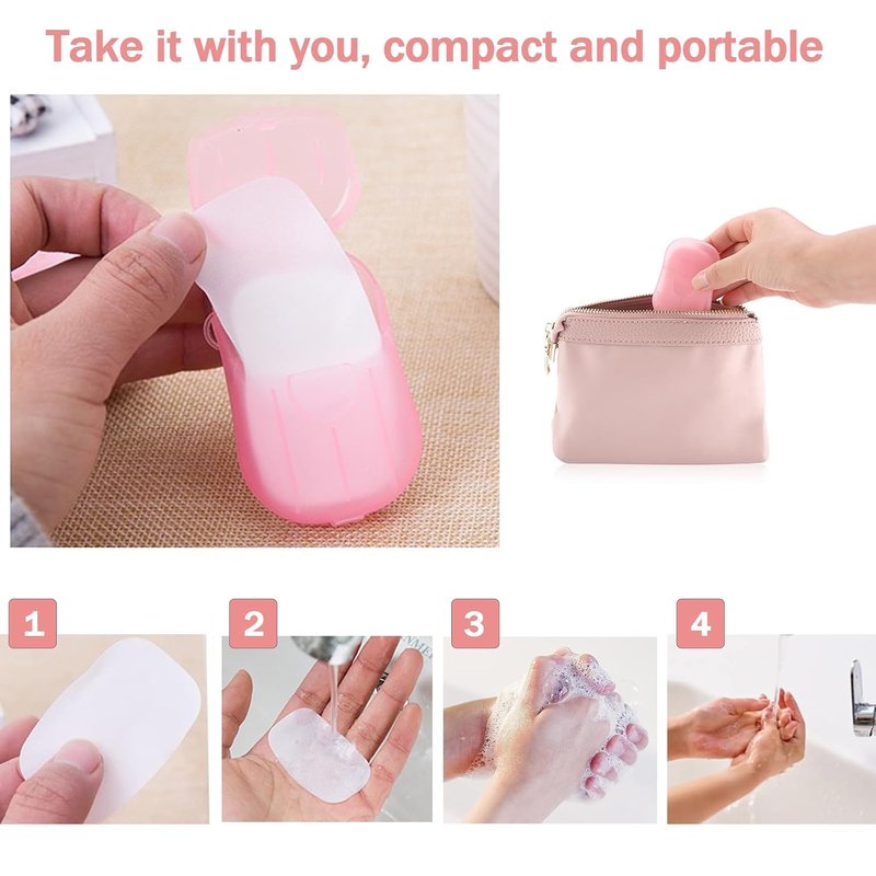 Hand Washing Soap Sheets - 200 Sheets for Travel & Outdoor | Portable Hiking Soap Paper