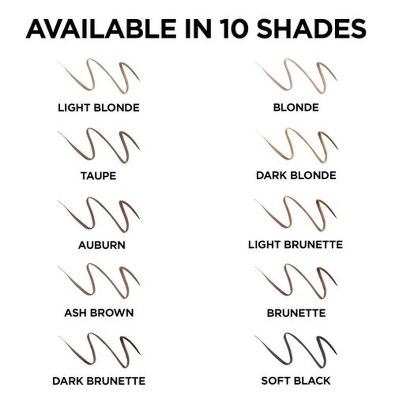 L'Oreal Paris Makeup Brow Stylist Definer Waterproof Eyebrow Pencil, Ultra-Fine Mechanical Pencil, Draws Tiny Brow Hairs and Fills in Sparse Areas and Gaps, Light Brunette, 0.003 Ounce (Pack of 2)