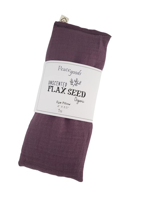 Peacegoods Unscented Eye Pillow - Soft & Soothing Gauze Cotton Filled with Flax Seed Weighted for Yoga Meditation Headache Relief Sleep Massage - Brick