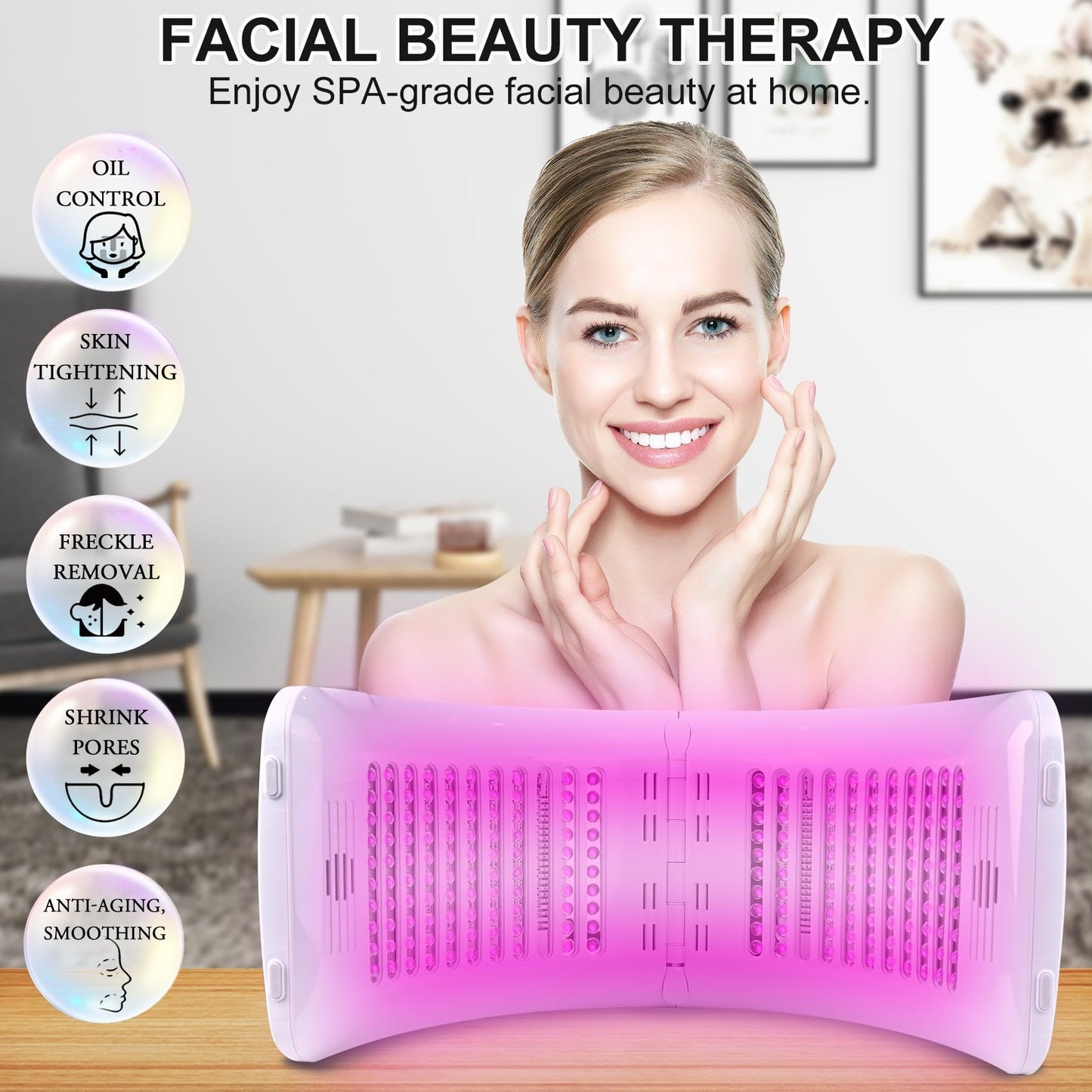 7 Color with LED Face for Facial Problems of SPA Facial Body Skin Care Beauty Salon Device-White