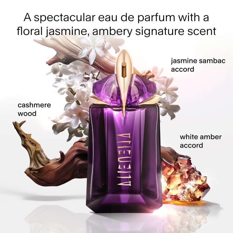 MUGLER Alien Eau de Parfum | Women's Floral & Woody Perfume with Jasmine, Wood, Amber - Long-Lasting Fragrance