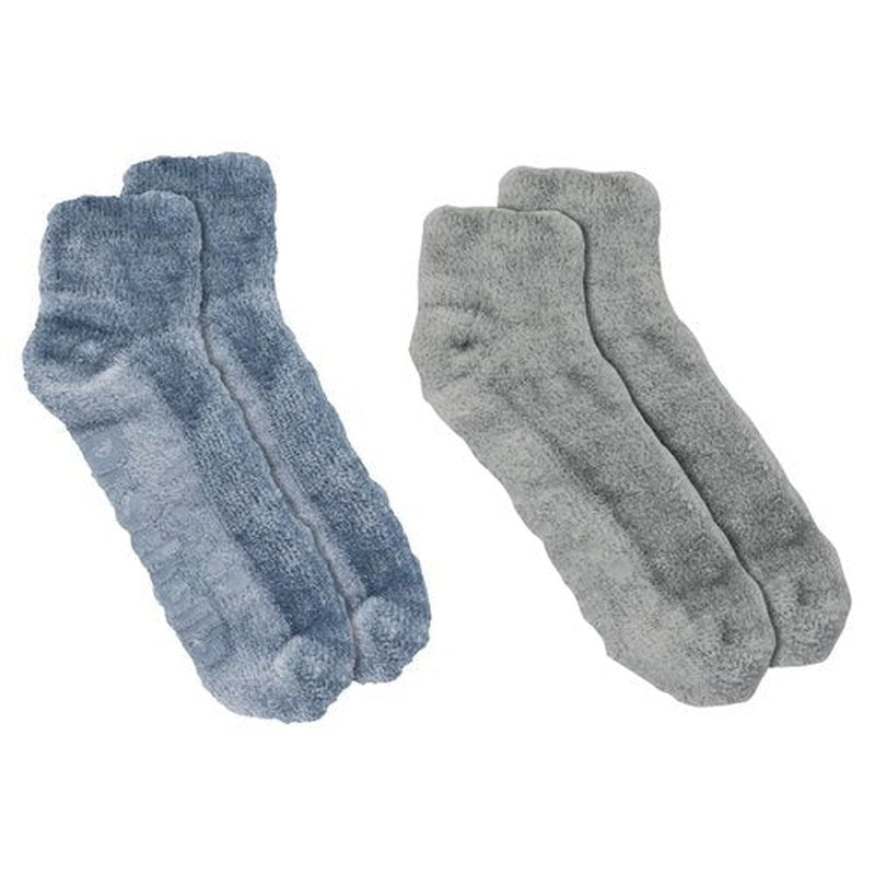 Dr. Scholl's Womens Low Cut Soothing Spa - Lavender & Vitamin E Infused 2 3 Pair Packs Bottom Grippers Sock, Blue/Gray, 4-10 US
