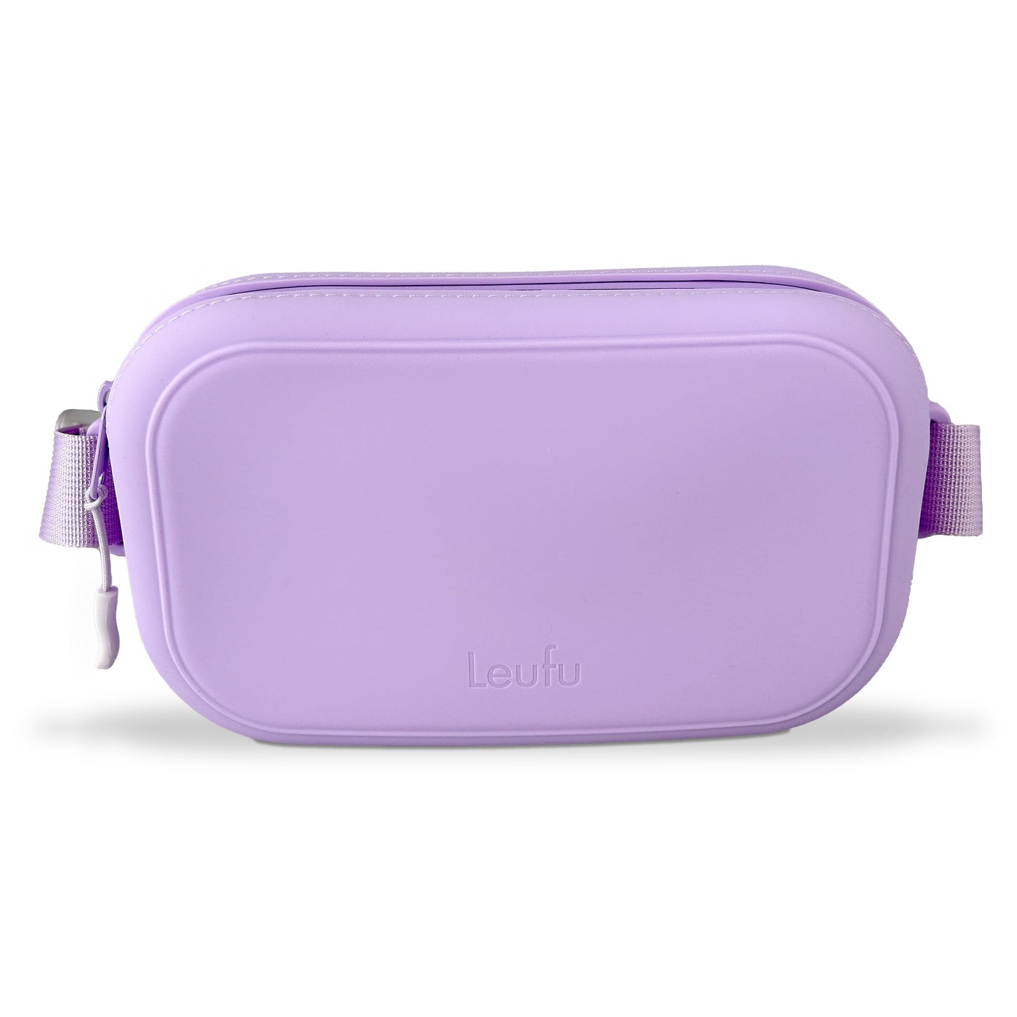 Leufu Silicone Crossbody Bag for Women & Men – Premium Soft-Touch Belt Bag, Adjustable Sling & Shoulder Strap (32-50"), Water-Resistant & Easy to Clean (Soft Lilac)