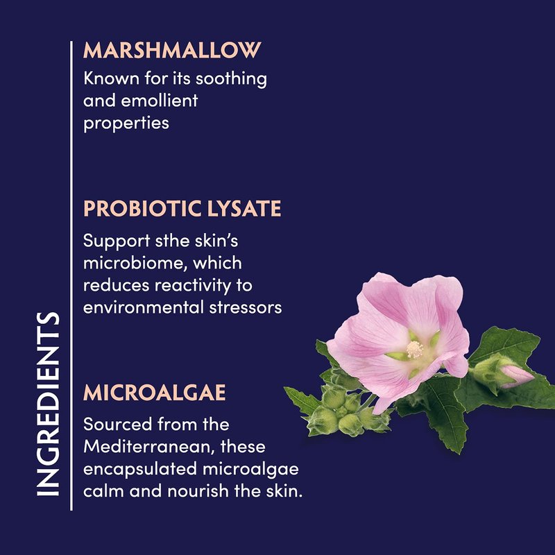 Marshmallow Root & Probiotic Gentle Cream Cleanser - Sensitive Skin | Travel Size 0.5 oz