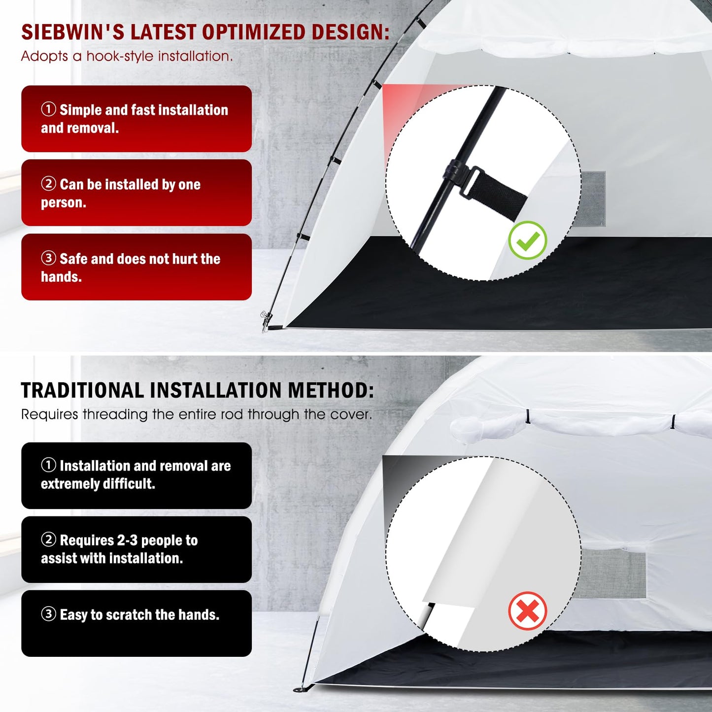 Portable Paint Booth Tent,Siebwin 10(L)x8(W)x6.2(H)ft Larger Spray Paint Tents with Built-in Floor&Mesh Screen&Windproof Hooks,Painting Tent Station for Furniture DIY Hobby Tool,Spray Paint Shelter