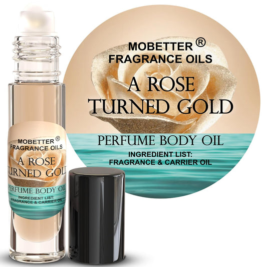 Rose Turned Gold Perfume Oil for Women - Luxurious Fragrance Blend