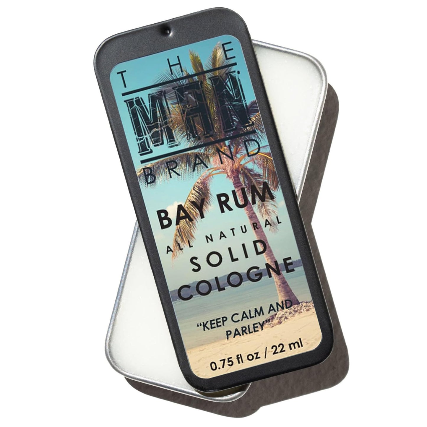 The Man Brand Bay Rum Solid Cologne for Men (3/4 oz) - Wax Cologne Balm - Warm Bay Rum & Coconut Scent -Alcohol-Free Travel-Size Alternative to Spray Cologne