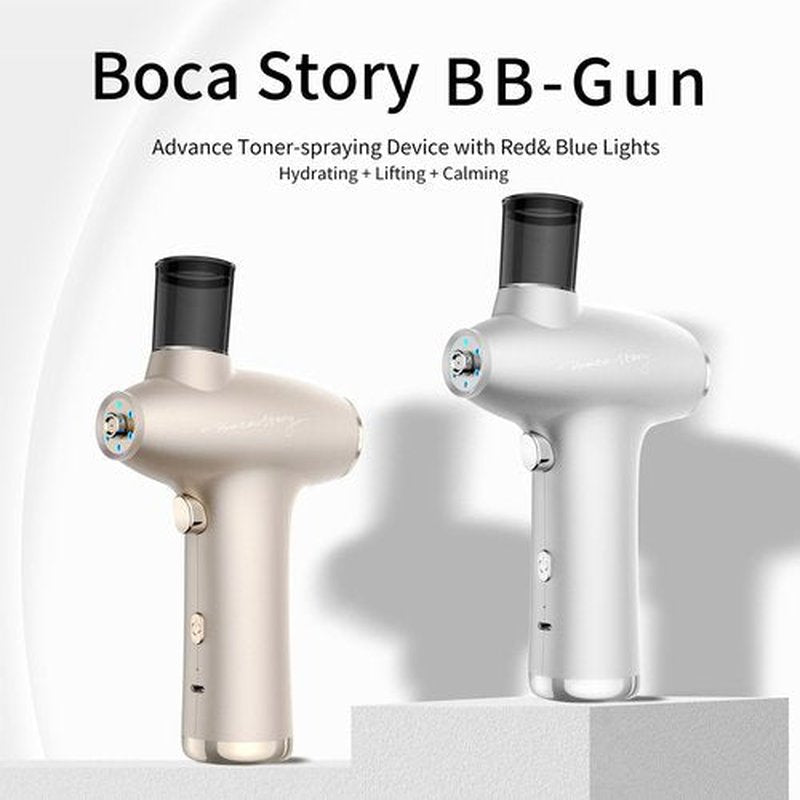 Boca Story Nano Ionic Facial Steamer Deep Cleansing face to Remove blackheads Tighten Skin A face Steamer with humidification, Maintenance,Hydration & Pore unclogging Effects Better Absorbency（Gold）