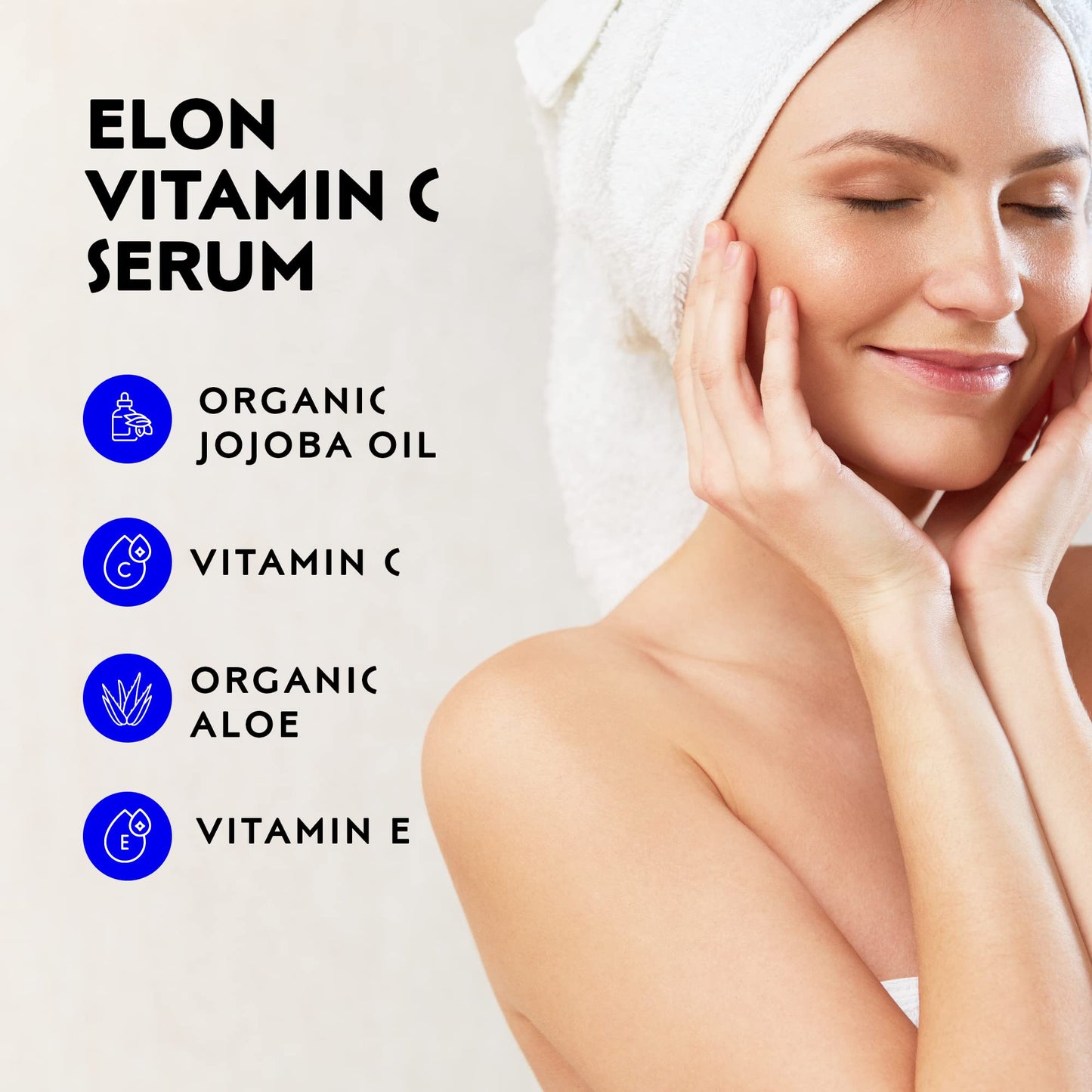 Elon Vitamin C Facial Serum | Lightweight Antioxidant Care for Dull Uneven Skin | Daily Hydrating Formula for Healthy Complexion