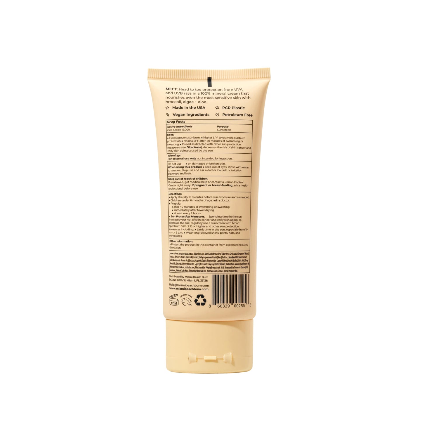 Miami Beach Bum, Bodyguard SPF30 UVA/UVB Silky & lightweight with a sheer, no‑white‑cast finish. Broccoli, aloe & algae, Fragrance‑free & gentle for sensitive skin 3.4oz
