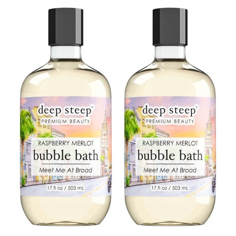 Deep Steep Bubble Bath, 17oz (Pack of 2) (Raspberry Merlot)